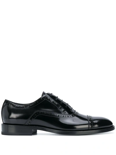 Jimmy Choo Falcon Brogue-detail Oxford Shoes In Black