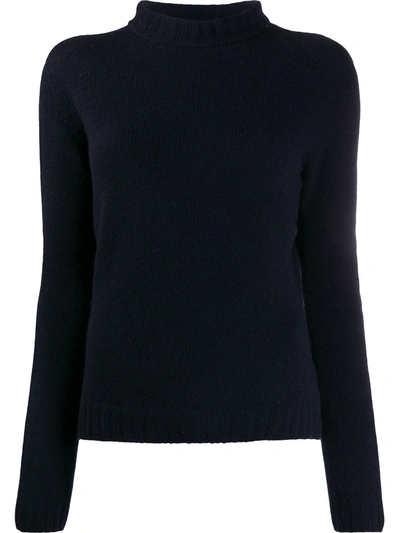 Aragona Knitted Roll-neck Jumper In Blue