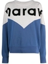 Isabel Marant Étoile Houston Colour-block Logo Sweatshirt In Blue