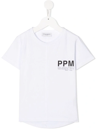 Paolo Pecora Teen Logo Print T-shirt In White