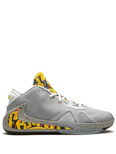 Nike Teen Zoom Freak 1 "graffiti" Low-top Sneakers In Silver