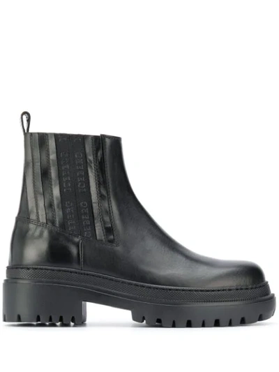 Iceberg Chunky Sole Chelsea Boots In Black