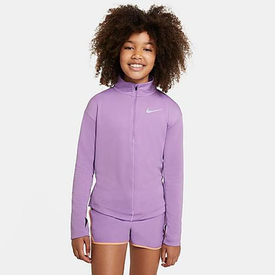 Nike Kids' Girls' Half-zip Long-sleeve Running Top In Purple | ModeSens