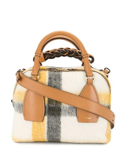 Chloé Daria Medium Wool Cross-body Bag In Brown