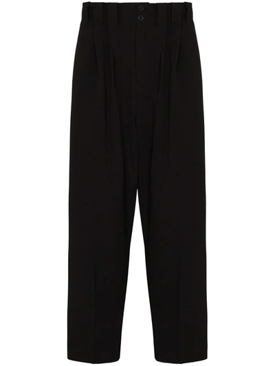 Iroquois Wide-leg Trousers In Black