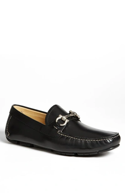 Ferragamo Parigi Bit Driving Moccasin In Nero