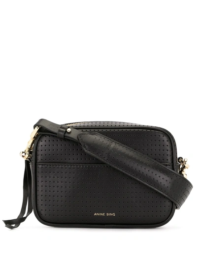 Anine Bing Perforated Mini Alice Bag In Black