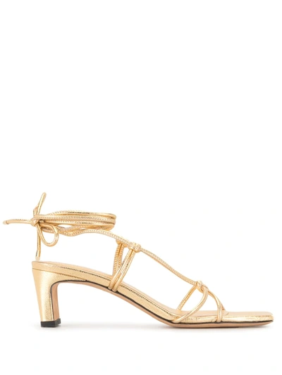 Anine Bing Graham Strappy Sandals In Gold