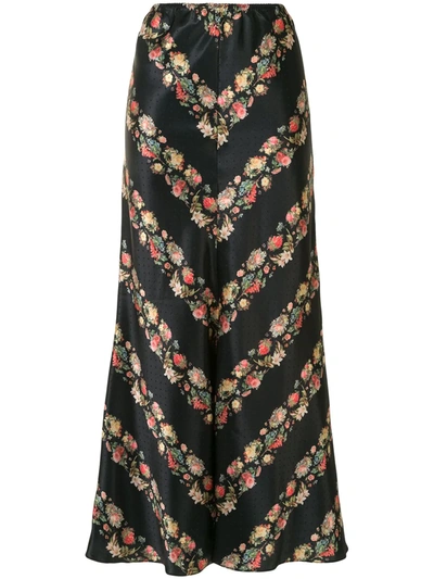 Romance Was Born Forbidden Love Bias-cut Skirt In Black