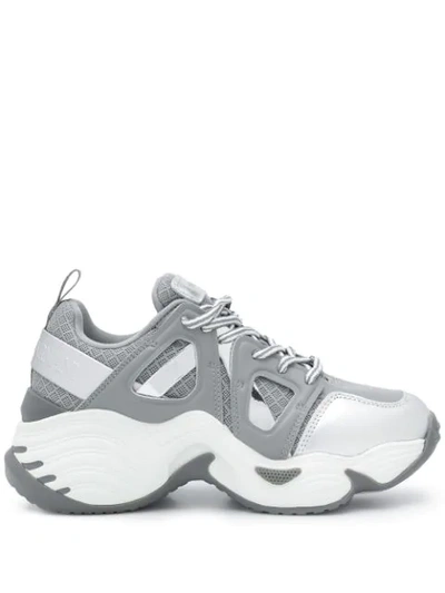 Emporio Armani Chunky-sole Low-top Sneakers In Grey