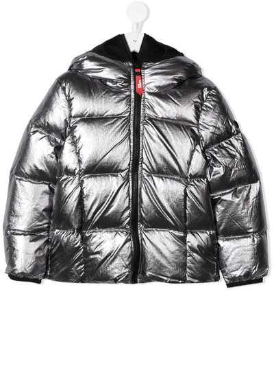 Ai Riders On The Storm Young Teen Padded Down Jacket In Grey