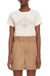 Kenzo Classic Eye Graphic Tee In Ecru