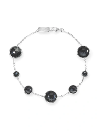 Ippolita Women's Lollipop Sterling Silver, Hematite & Hematite Doublet Link Bracelet In Black/silver