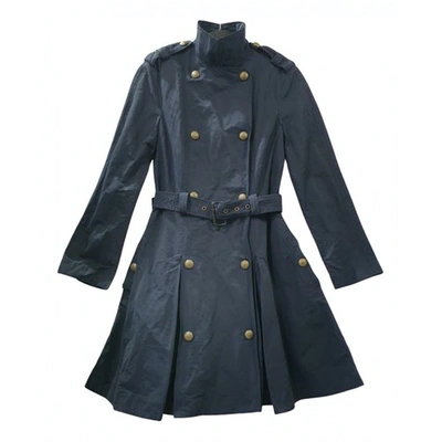 Pre-owned Lanvin Blue Cotton Trench Coat