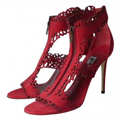 Pre-owned Jimmy Choo Leather Sandals In Red