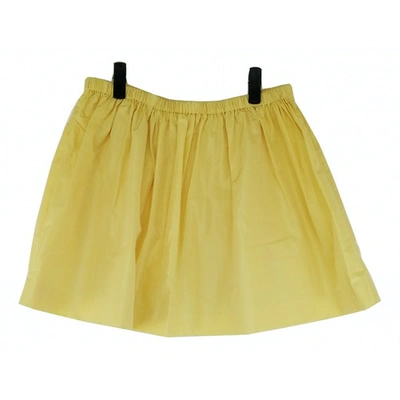 Pre-owned Miu Miu Mini Skirt In Yellow