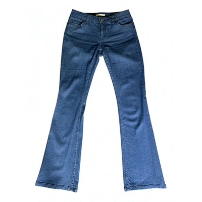 Pre-owned Maje Blue Cotton - Elasthane Jeans