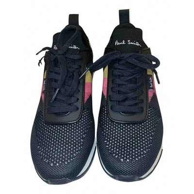 Pre-owned Paul Smith Cloth Trainers In Black