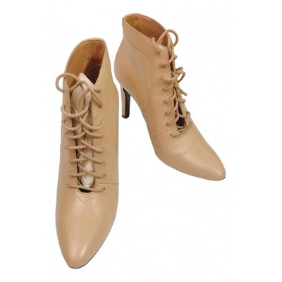 Pre-owned Opening Ceremony Leather Boots In Beige