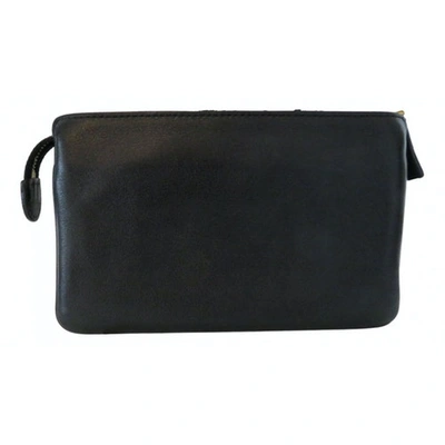 Pre-owned Delvaux Black Leather Clutch Bag