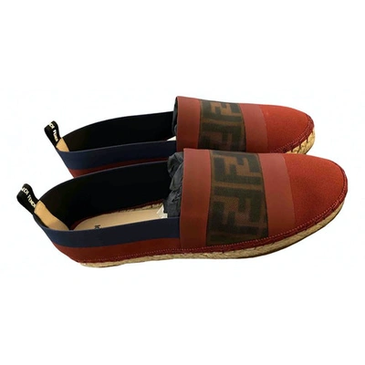 Pre-owned Fendi Red Cloth Espadrilles