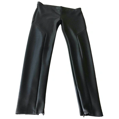 Pre-owned Msgm Black Polyester Trousers