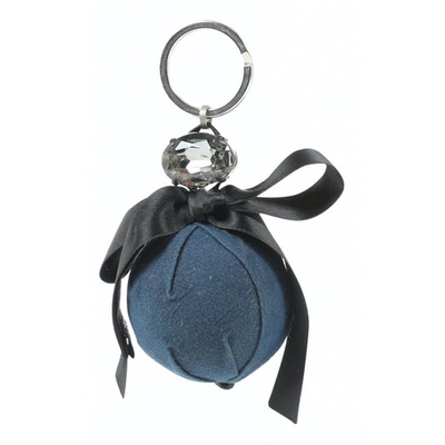 Pre-owned Marni Cloth Key Ring In Navy