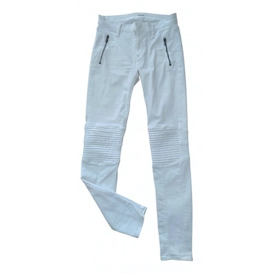 Pre-owned Hudson Trousers In White