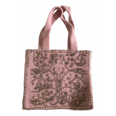 Pre-owned Blumarine Wool Handbag In Pink