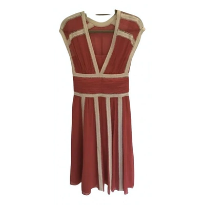 Pre-owned Temperley London Silk Mid-length Dress In Pink