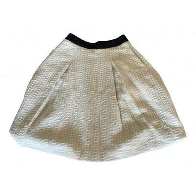 Pre-owned Ted Baker Mid-length Skirt In Ecru
