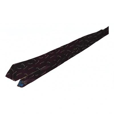 Pre-owned Krizia Silk Tie In Purple