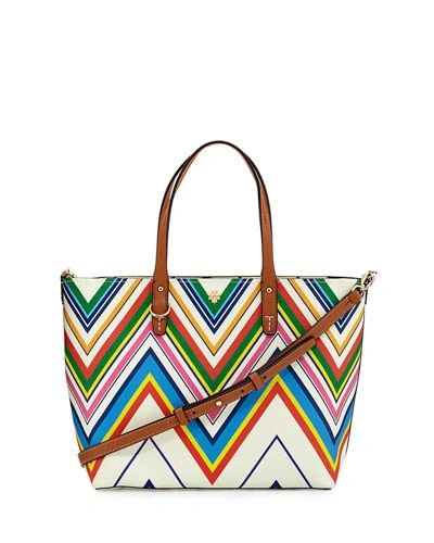 Tory Burch 'kerrington - Small Square' Coated Canvas Tote In New