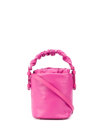 Nico Giani Adenia Soft Leather Bucket Bag In Fuchsia