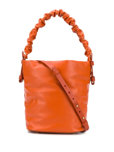 Nico Giani Adenia Soft Leather Bucket Bag In Orange