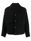 Ami Alexandre Mattiussi Patch Pockets Boxy Jacket In Black