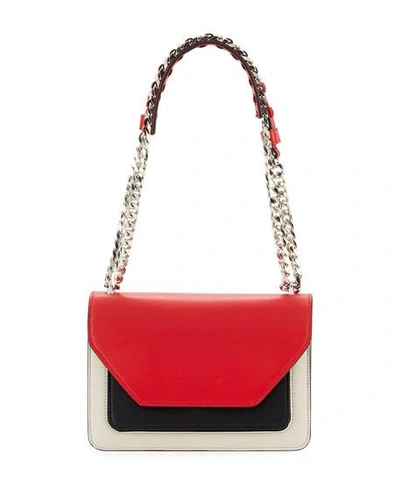 Elena Ghisellini Eclipse Small Flap Crossbody Bag In Red