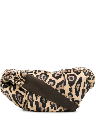 Simonetta Ravizza Furrissima Leopard-print Shoulder Bag In Neutrals