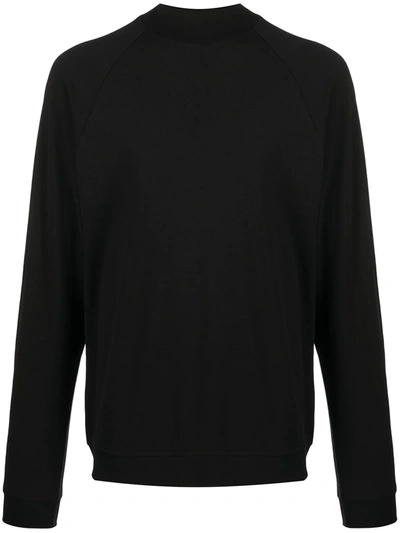 Lemaire High Neck Sweatshirt In Black