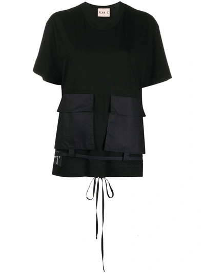 Plan C Cargo Pocket T-shirt In Black