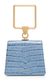 Marge Sherwood Mini Pump Croc-effect Leather Top Handle Bag In Blue