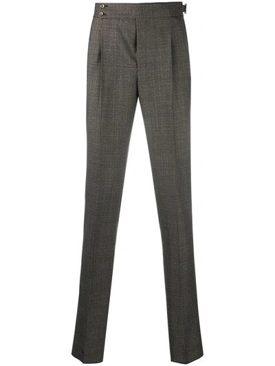Pt01 Gentlemen Fit Wool Trousers In Brown