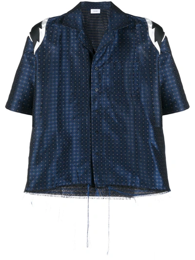 Rhude Geometric Pattern Short-sleeve Shirt In Blue