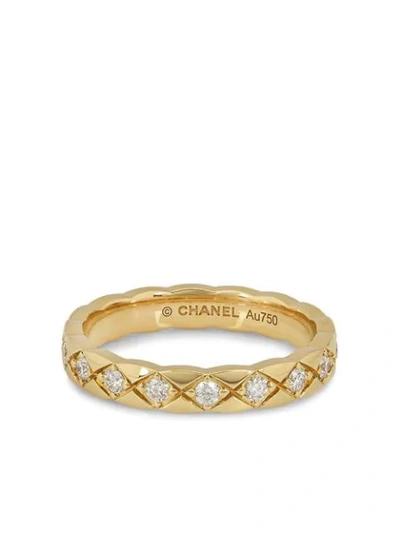 Pre-owned Chanel 18kt Yellow Gold Coco Crush Diamond Ring