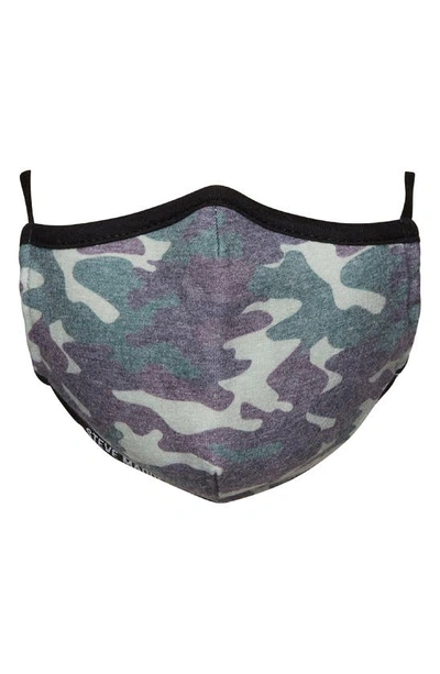 Steve Madden Adult Knit Face Mask In Camoflage