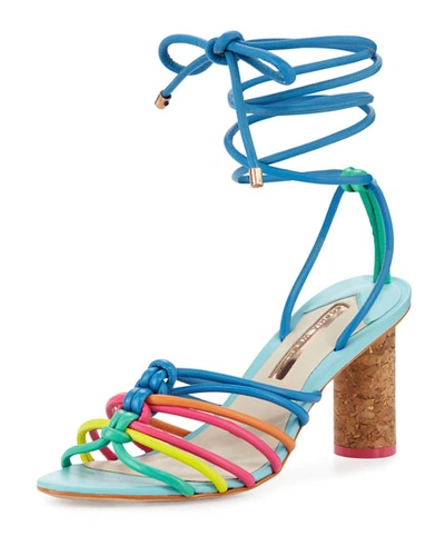 Sophia Webster Copacabana Strappy Mid-heel Sandal, Blue/multi