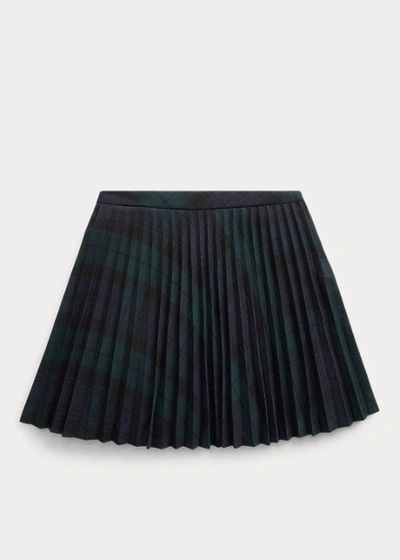 Polo Ralph Lauren Kids' Tartan Plaid Pleated Skirt In Blackwatch Tartan