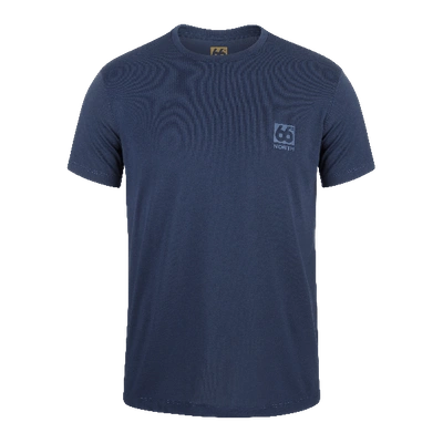 66 North Men's Box Logo Tops In Dark Midnight