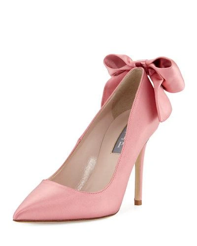 Sjp By Sarah Jessica Parker Lucille Satin Bow Pump In Blush