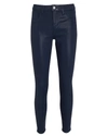 L Agence Margot High-rise Coated Skinny Jeans In Navy